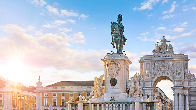 Lisbon, Portugal - view of Commerce Square