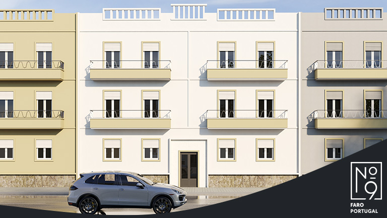 No.9 Faro, Algarve, Portugal - picture of 3D rendering of the building facade