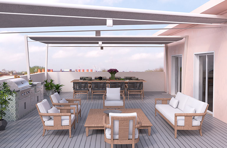 Terrace | Three-bedroom penthouse